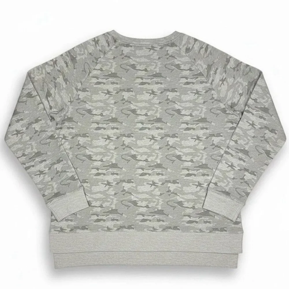 Tasc Performance Womens Heavy T-shirt Grey Camo Bamboo Organic Cotton Sz M